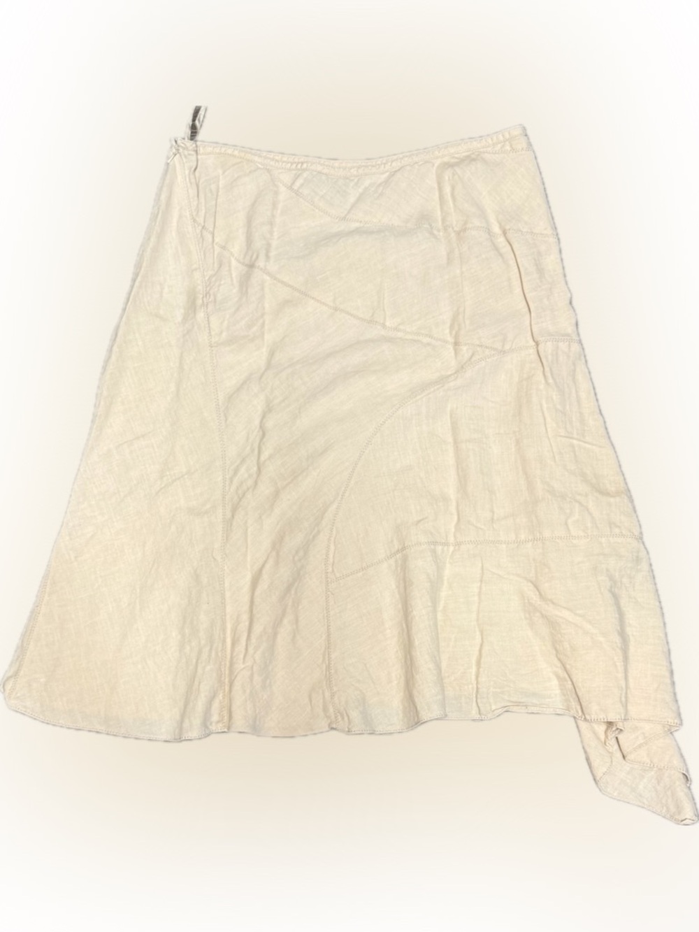 DKNY Women’s Stone Colored Assymetrical Skirt | Sz 14